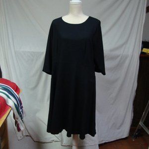 Black Dress Womens 1X LANDS END